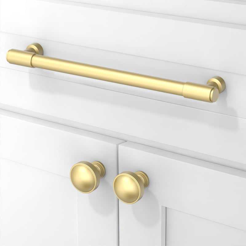6 Pack Brushed Gold Cabinet Pulls 12.6 Inch(320mm) Kitchen Cabinet Handles Cabinet Hardware Drawer Pulls 12.6" Hole Center 6