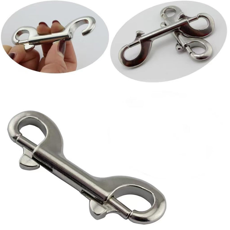 Double ended bolt snap hook, heavy duty,4-inch,multifunctional zinc alloy buckle for pet belt/key chain/flag/clothesline/hammock (4pcs) 4.0IN