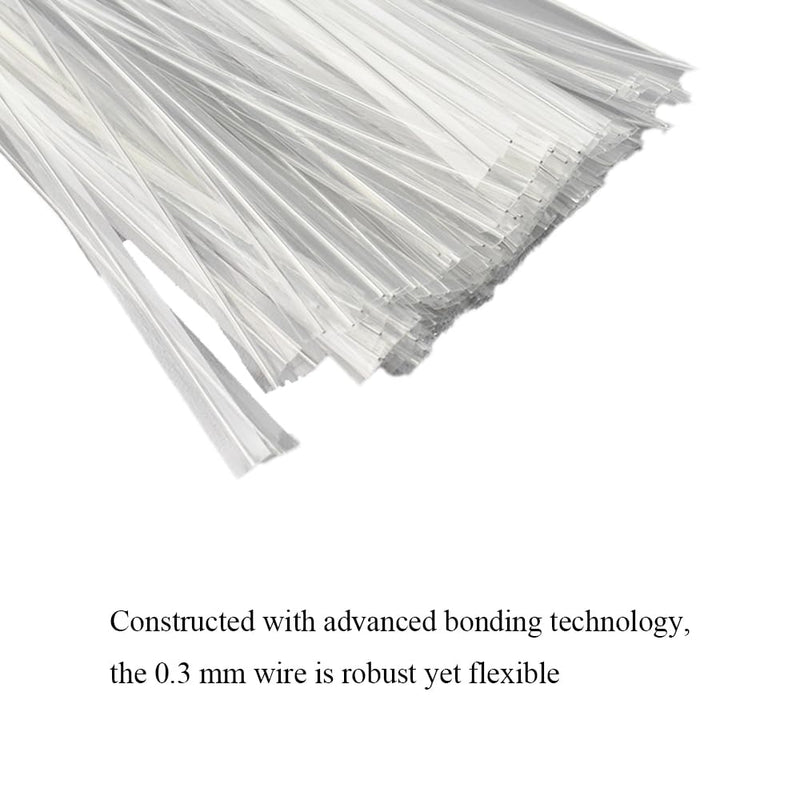HAHIYO 300Pcs 4inches Cear Metal Twist Ties Bread Candy Coffee Bag Ties Plant Garden Twist Ties for Cellophane Treat Bags Gift Wraping Bags Plastic Bags Halloween Party Cake Present Art Crafts 4 Inches