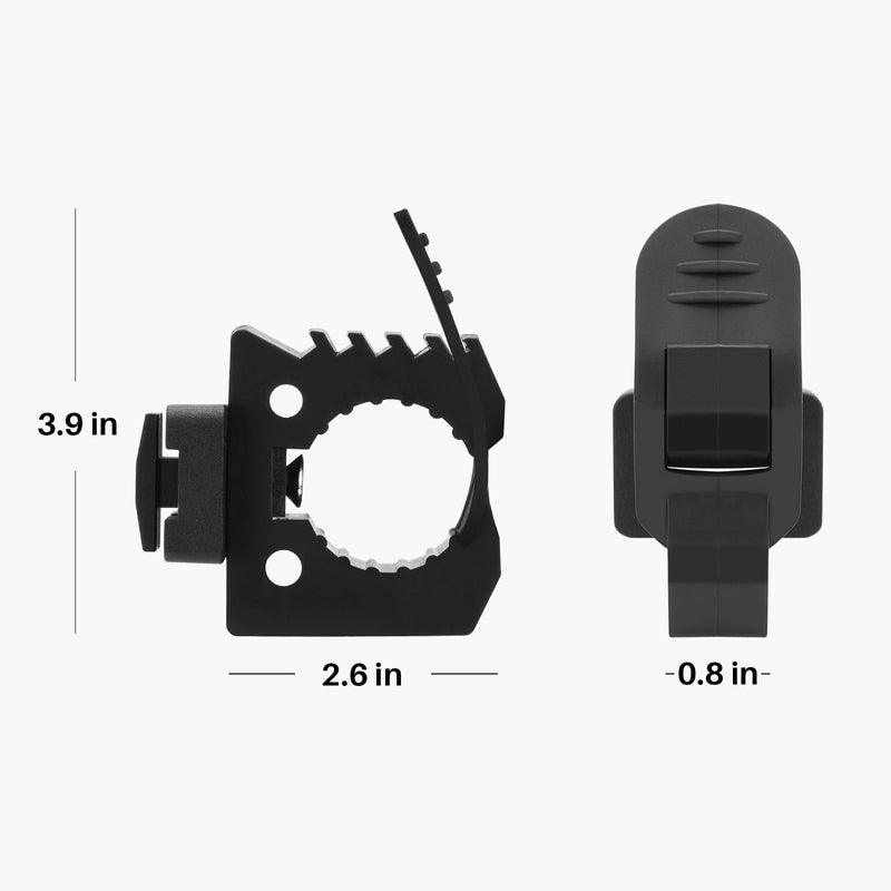 Quick Release Rubber Clamp for MOLLE Panel, MOLLE Adapter Accessories Mount for Shovel, Axe, Tools, 4-Pack