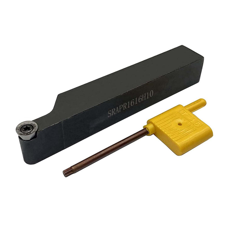 GBJ 5/8" 16mm SRAPR1616H10 45° Lathe Turning Holders with 10PCS RPMT10T3 Round Turning Inserts Used for Processing cast Iron/nodular cast Iron/Stainless Steel (SRAPR1616H10+RPMT10 Inserts) SRAPR1616H10+R5