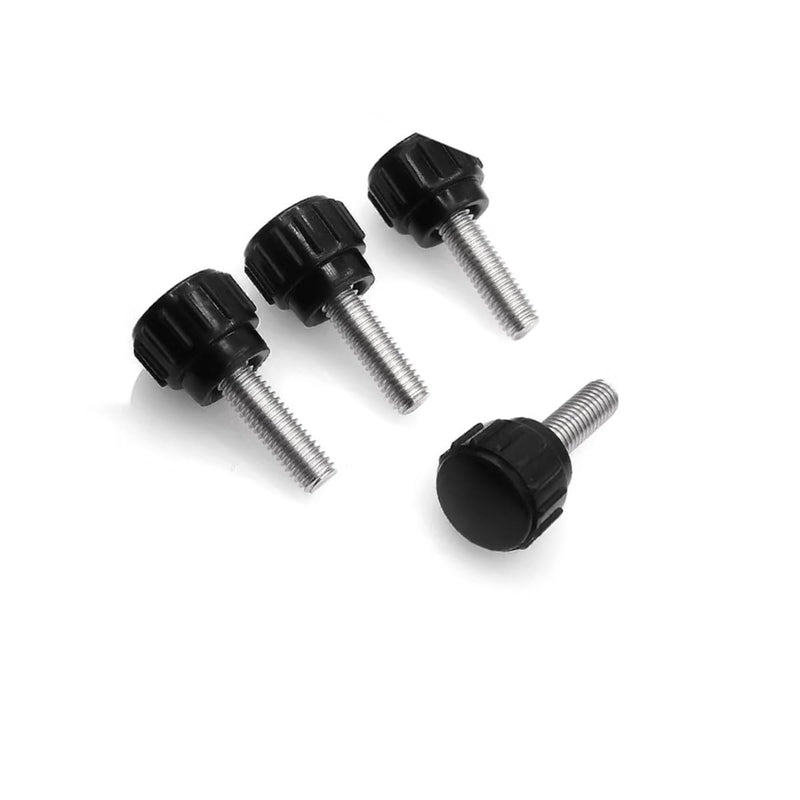 10pcs m6/0.24" x25/0.98" Grip Knob -Metric Male Thread Knurled Clamping Knobs Grip Thumb Screw on Type Plastic Threaded Hand Bolt Knobs Black. M6X25