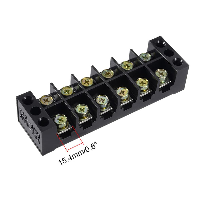 uxcell 6 Positions Dual Rows 600V 60A Wire Barrier Block Terminal Strip TBC-6006