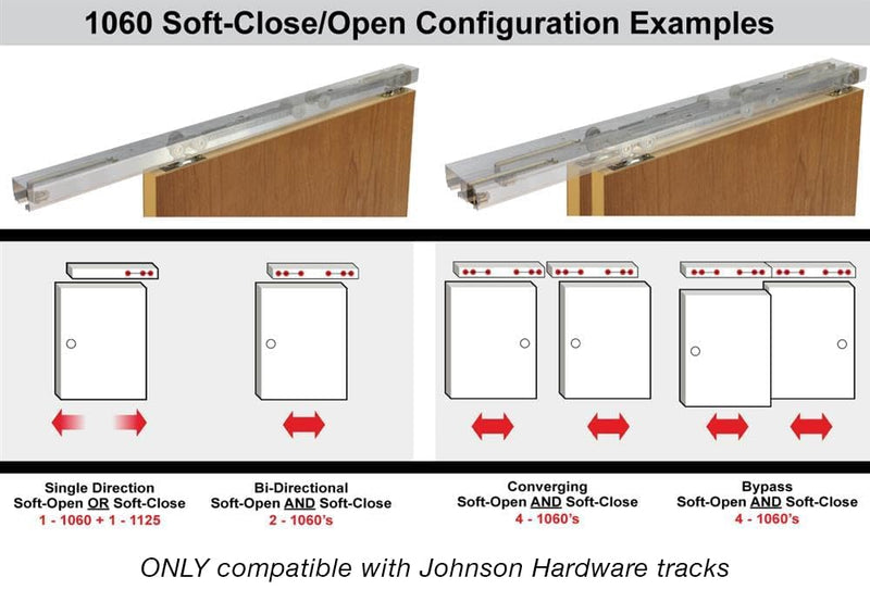Johnson Hardware 1060 Soft Close Hanger - USA Made, , SOFT CLOSE STANDARD Standard Kit