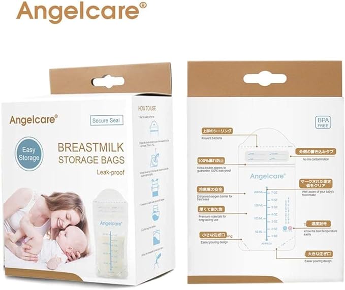 Breast Milk Bags, 6.8 fl oz (200 ml), 30 Sheets/50 Sheets/100 Pieces, Sterilized, Hygienic, Easy to Freeze, (30 Sheets) - NewNest Australia