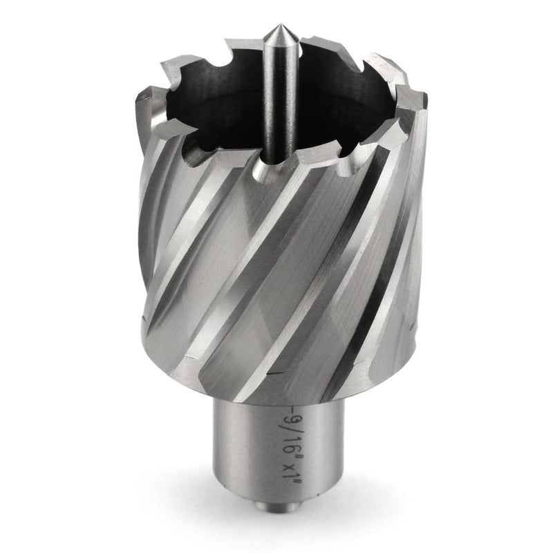 Annular Cutter JESTUOUS 1-9/16 Inch Cutting Diameter 3/4 Weldon Shank 1 Cutting Depth with Pilot Pin Slugger Bits HSS Kit for Magnetic Drill Press,1 Piece
