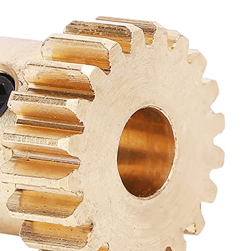 Eujgoov Spur Gear, 4304?0006?0020 Brass 30 Teeth Gear 6mm Round Hole 0.8 Modulus Industrial Robot Parts