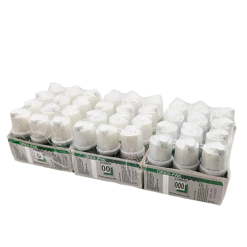 Dental Gingival Cord Retraction Knitted Cotton Professional Gingival Retraction Cord Thread Materials Accessory (#0)