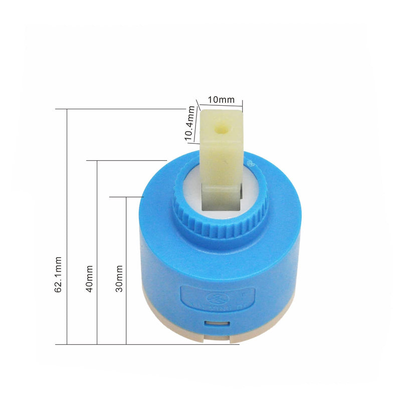 40mm MING DI Diameter Low Torque Ceramic Cartridge Without Distributor,Replacement for Single Handle Kitchen Basin Shower Faucet ，Ceramic Faucet Valve 40mm Low Torque（idle）