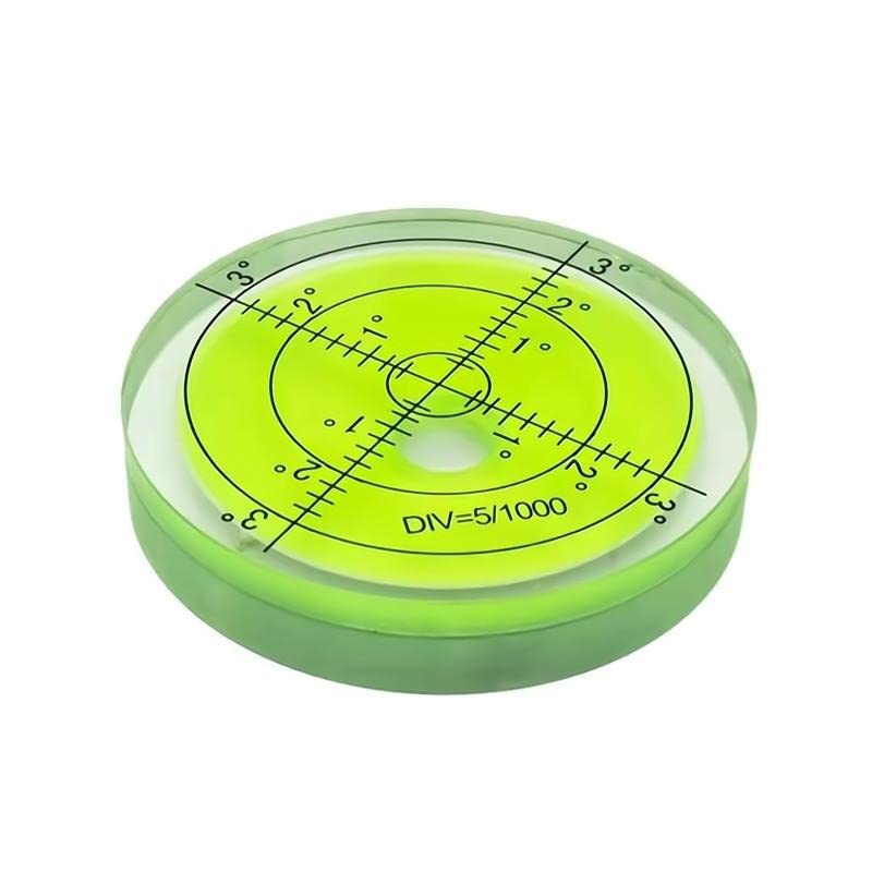 Circular Bubble Levels 2.4 Inch 60mm Accuracy 15'/2 Round High Precision Aluminium Bullseye RV leveling Bubble Levels For Motorhome, Camping, Trailer, Construction, CNC machine(Circular-6012silver) Circular6012Ag