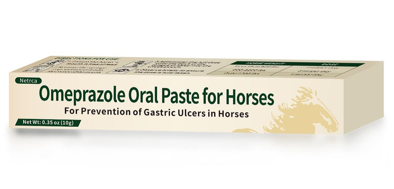Omeprazole Oral Paste for Horses – Prevent Gastric Ulcers in Horses, Guard Stomach Health for Training, Racing, Showing, Trailering, Traveling, Stall Confinement, and Competition, 9.5 g