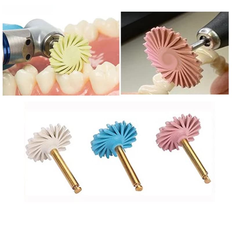 Dental Polishing Disc, 6pcs / Set 3 Colors Mixed Resin Polishing Disc Kit Dental Composite Spiral Flex Brush Brushes