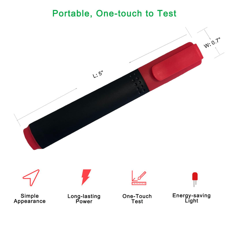 Conductivity Test Pen, Grounding Tester, Continuity Tester for Grounding Mats, Sheets, Pads, Blankets, Pillow Cases. Use to Test Effectiveness of Earth Connected Products.