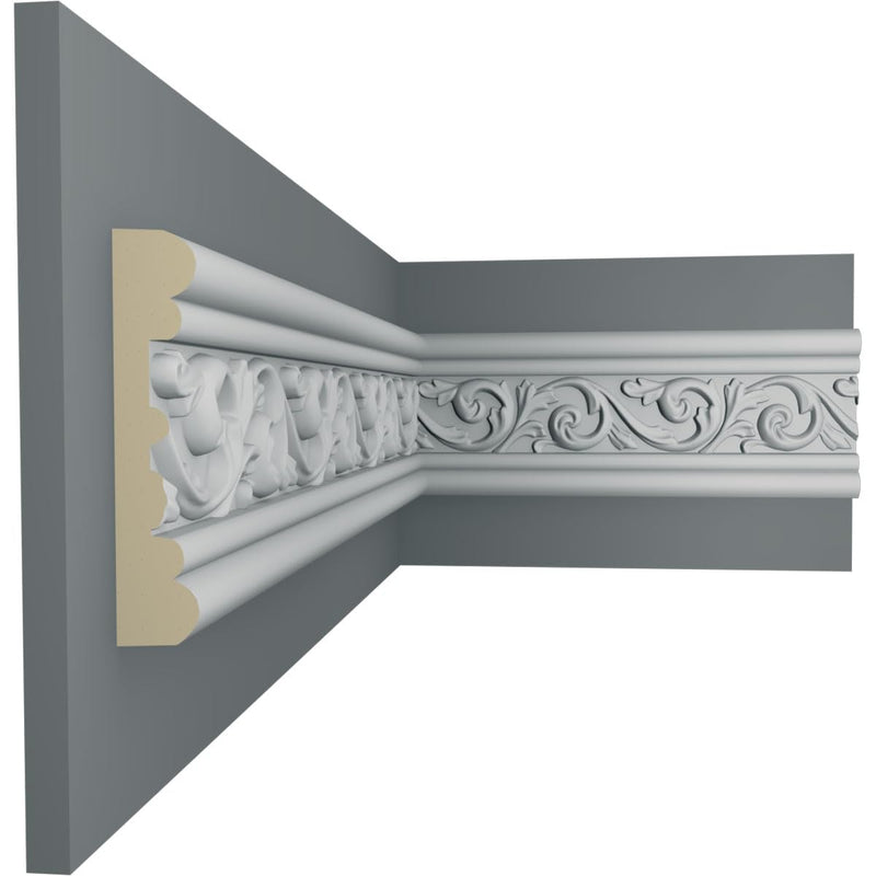 Endurathane Antonio Chair Rail, 3 5/8"H x 3/4"P x 94 1/2"L, Factory Primed (2-Pack)
