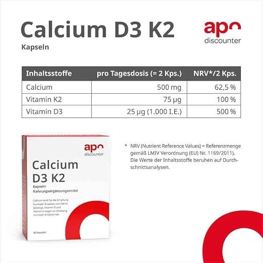 Calcium D3 K2 capsules 60 pieces - NewNest Australia