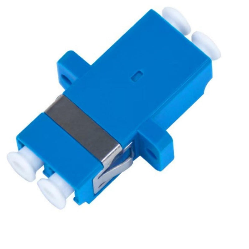 6 Pack Single Mode Fiber LC to LC Adapter, Duplex Coupler (SM, 9/125μm), Blue Flange Type for Secure Fiber Optic Cable Connections
