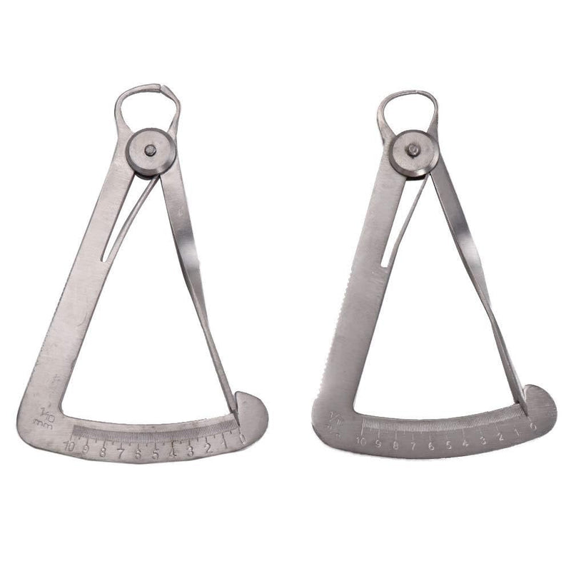 Stainless Steel Inside Calipers Gauge Measuring Caliper Dental Orthodontic Gauge, Measuring Gauge Caliper 0-10mm, Dental Gauge Caliper Dentist Lab Measuring Instruments Tool