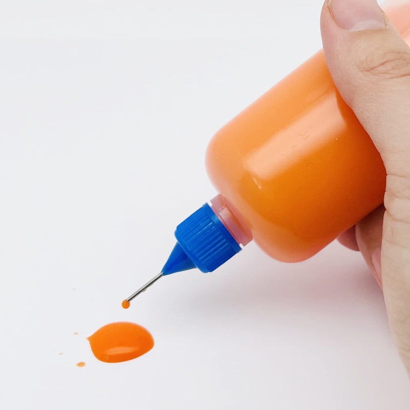 5 Pcs Precision Tip Applicator Bottles, 4 Ounce Translucent Glue Bottles, with 2 Mini Funnel, 5 Color Lid - NewNest Australia