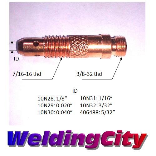 WeldingCity TIG Welding Accessory Kit (.040"-1/16"-3/32"-1/8") Collet-Collet Body-Ceramic Cup-Gasket-Back Cap for Torch 17, 18 and 26 Series Lincoln Miller Hobart ESAB Weldcraft CK AHP (T5) 17-pcs (.040"-1/8")