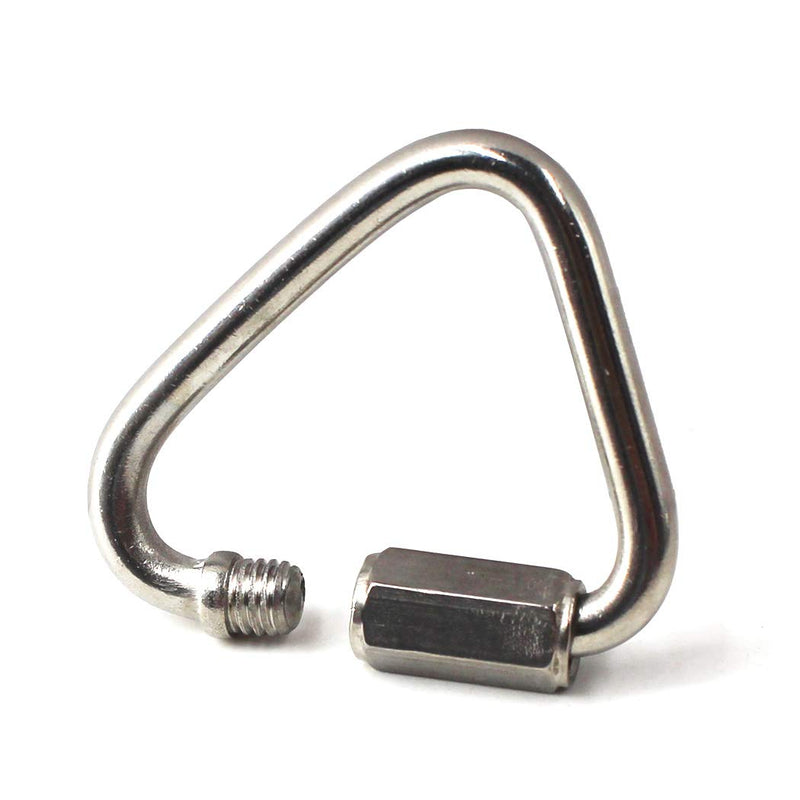 Flomore Delta Quick Link 304 Stainless Steel Triangle Quicklink Chain Connector Screw Lock Carabiner M4