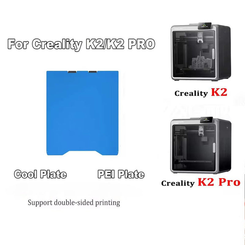 Cool Plate for Creality K2 /K2 Pro 3D Printing Blue PEI Cold Build Plate High Temp 300°C K2 Spring Steel (310 * 325mm) 310*325mm