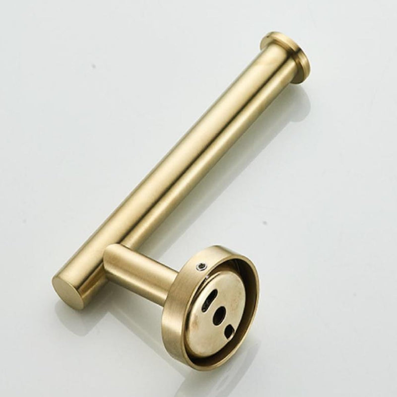 SEIDO Bathroom Toilet Paper Holder Gold, 304 Stainless Steel Hand Towel Bar Wall Mount, 6.5" L Kitchen Paper Towel Holder, for Kitchen, Bathroom, Hallway, Brushed Gold, 6.5 Inch 6.4Inch
