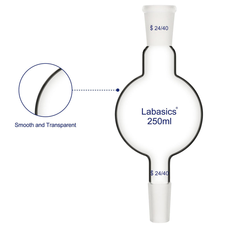 Labasics 250ml Glass Chromatography Reservoir, Borosilicate Glass for Chromatography Experiments 250 ml