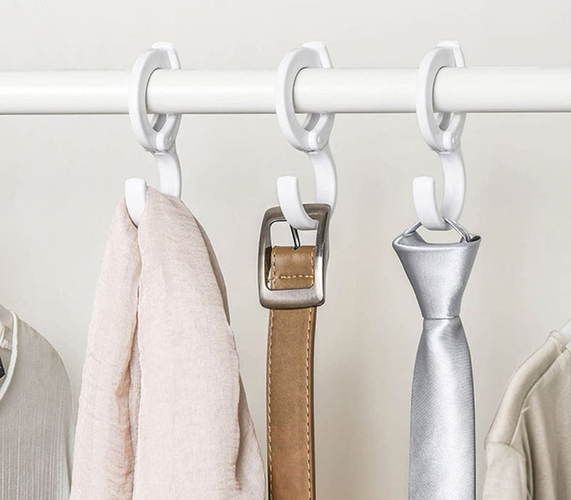 White Hanging Hooks, Multi-Purpose Hanging Hooks Hangers,Table Edge Hook,Hook Clip,Hanging Clips Hook,Windproof Hook, for Home, Office, Workshop, Exhibition(6 PCS, White)
