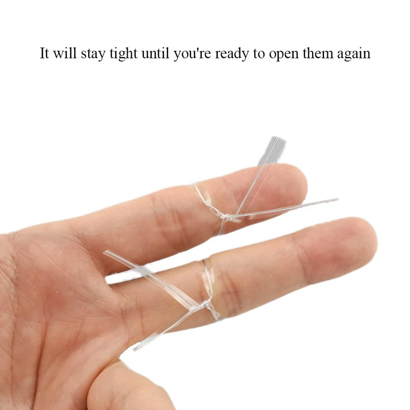 HAHIYO 300Pcs 4inches Cear Metal Twist Ties Bread Candy Coffee Bag Ties Plant Garden Twist Ties for Cellophane Treat Bags Gift Wraping Bags Plastic Bags Halloween Party Cake Present Art Crafts 4 Inches
