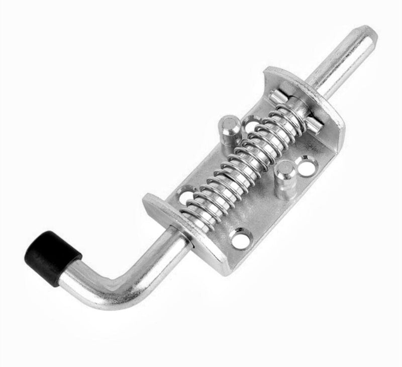 1PCS Spring Loaded Latch,Stainless Steel 304 Security Barrel Bolt Latch Trailer Gate Pin Lock Heavy Duty Tone Spring Latches Door Cabinet Hing (Length:220mm)