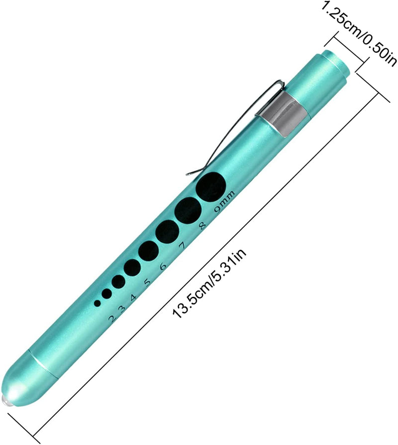 Diagnostic Medical Penlight, Mini Reusable LED Penlight Flashlight Pen Torch, Torch Doctor Nurse Emergency Pen Light with Pupil Gauge and Ruler