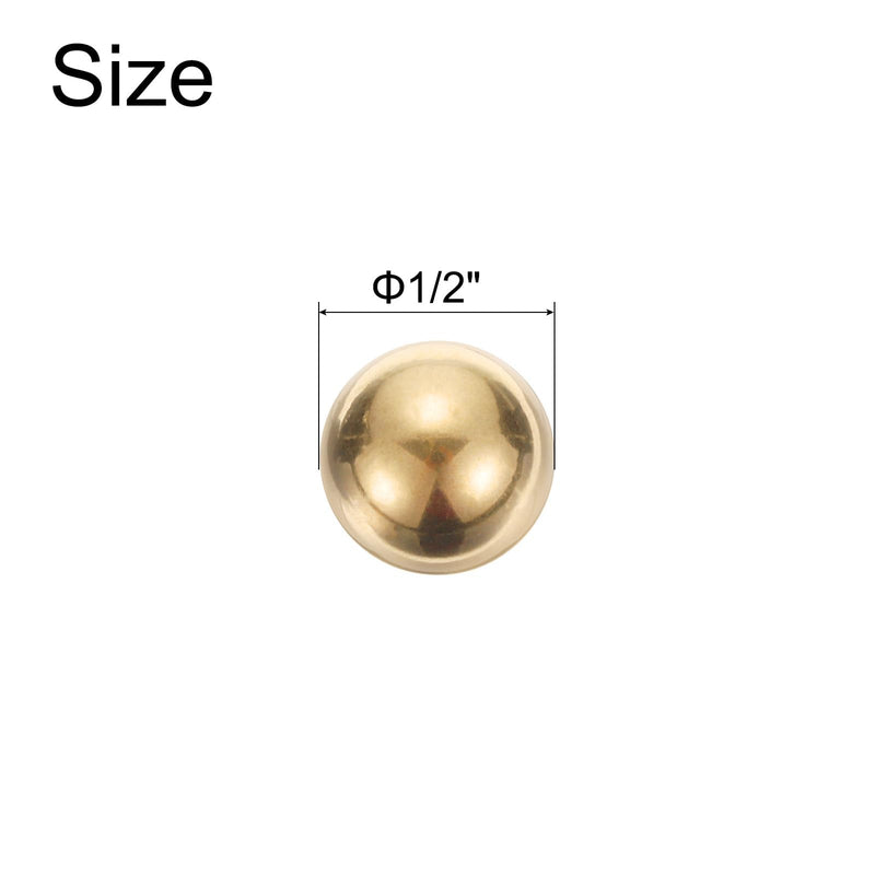 uxcell 40pcs Precision Solid Brass Bearing Balls 1/2" Industrial Brass Ball Spheres for Machinery, Automotive, and DIY 1/2 inch 40