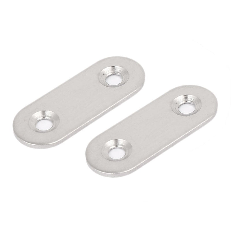 uxcell 40mm x 15mm x 2mm Stainless Steel Corner Brace Flat Mending Repair Plate 100pcs