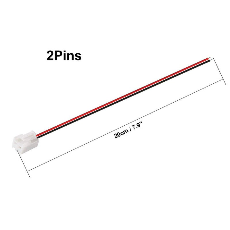 uxcell 10pcs 3.96mm Pitch Female Connector pole Header Wire Line 2P 20cm long