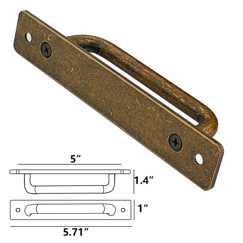 30 Pack 5 Inch 128 mm Copper Cabinet Pulls with Base Plate Cupboard Aluminum Handles Drawer Pull Cabinet Handles 30