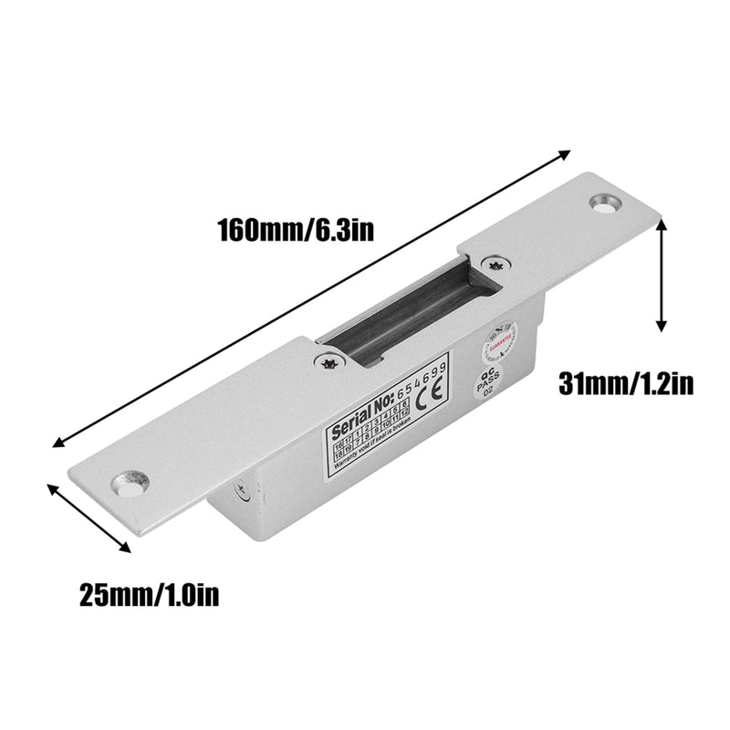 Meiyya Electric Strike, Practical Door Lock, Durable Safe Metal Doors for Wooden Doors(NO Cathode Lock)