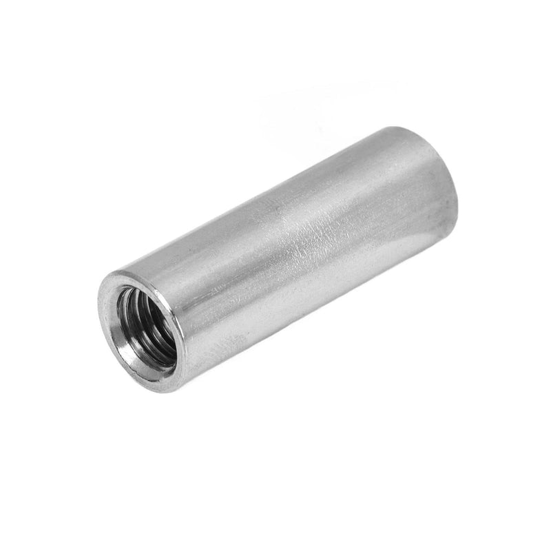 10 Pcs Round Coupling Nut M10 x 1.5 Female Thread 14mm Outer Diameter 40mm Length 304 Stainless Steel Silver Round Rod Coupling Nuts M10 x 1.5 40mm