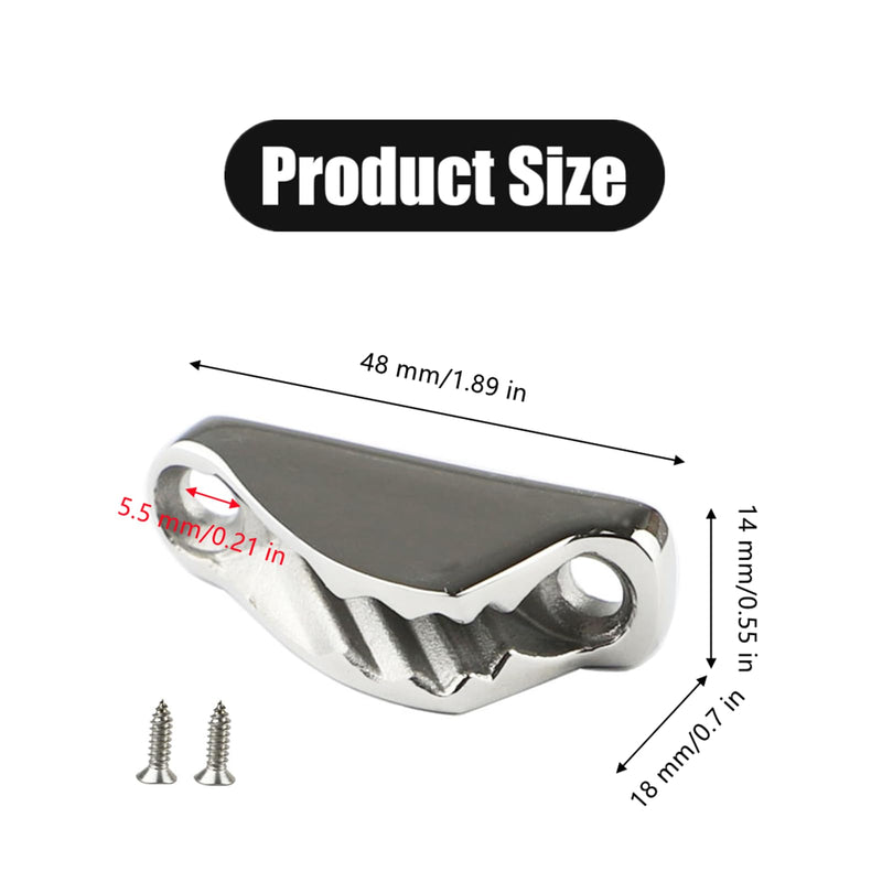 1 Pack Boat Rope Clam Cleat Sturdy 316 Stainless Steel Rope Cleat for Kayak