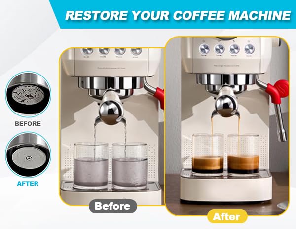 Coffee Machine Cleaner & Descaler Tablets – 24 Count Coffee Maker Cleaning Tablets for Espresso & Drip Machines, Compatible with Keurig, Nespresso, Breville & More