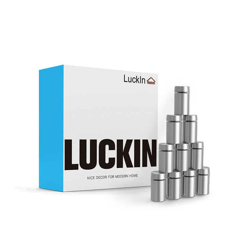LuckIn 20-Pack Standoff Screws (3/4 in. Dia x 3/4 in. L), Stainless Steel Standoff Mounting Hardware for Acrylic Signs, Silver 3/4 x 3/4 Inch
