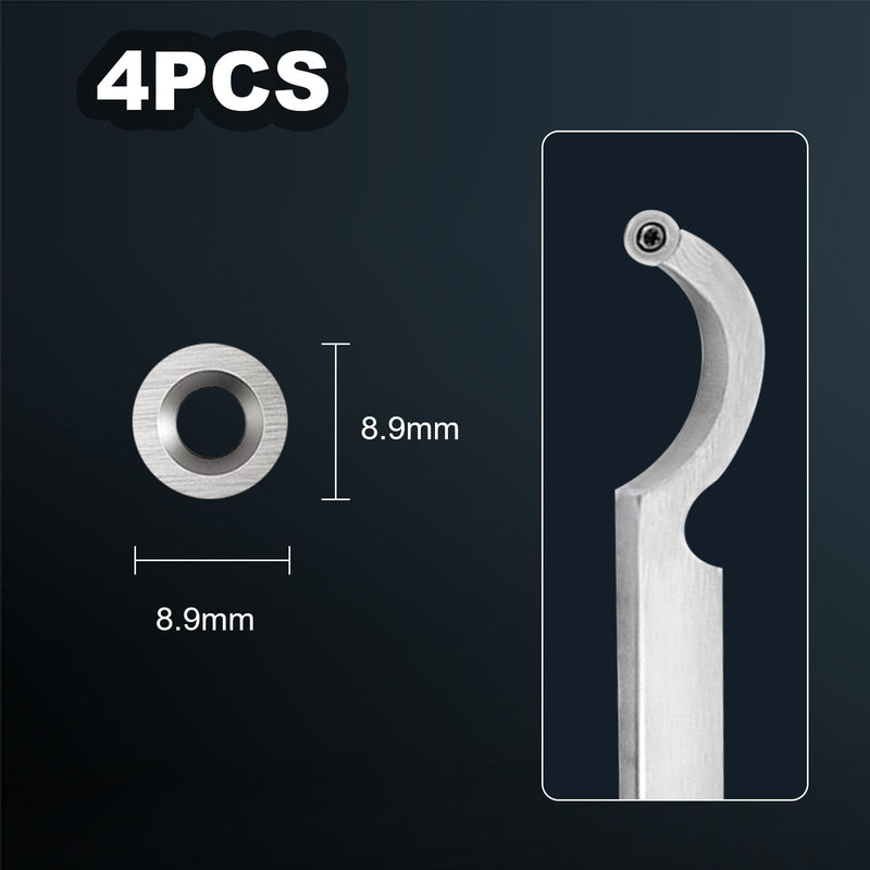 35Pcs Tungsten Carbide Cutters Inserts Set,Lathe Tools for Wood Lathe Turning Tools,Supplied with Screws and Screwdriver Silver: 35pcs
