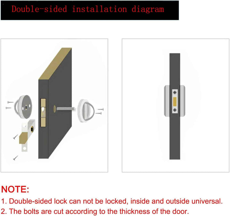Stainless Steel 304 Black Round Recessed Door Lock, Hidden Recessed Install Cup Door Knob Lock, Recessed Door Handles Pulls Latch Knob, Pocket Door Handle Without Keys