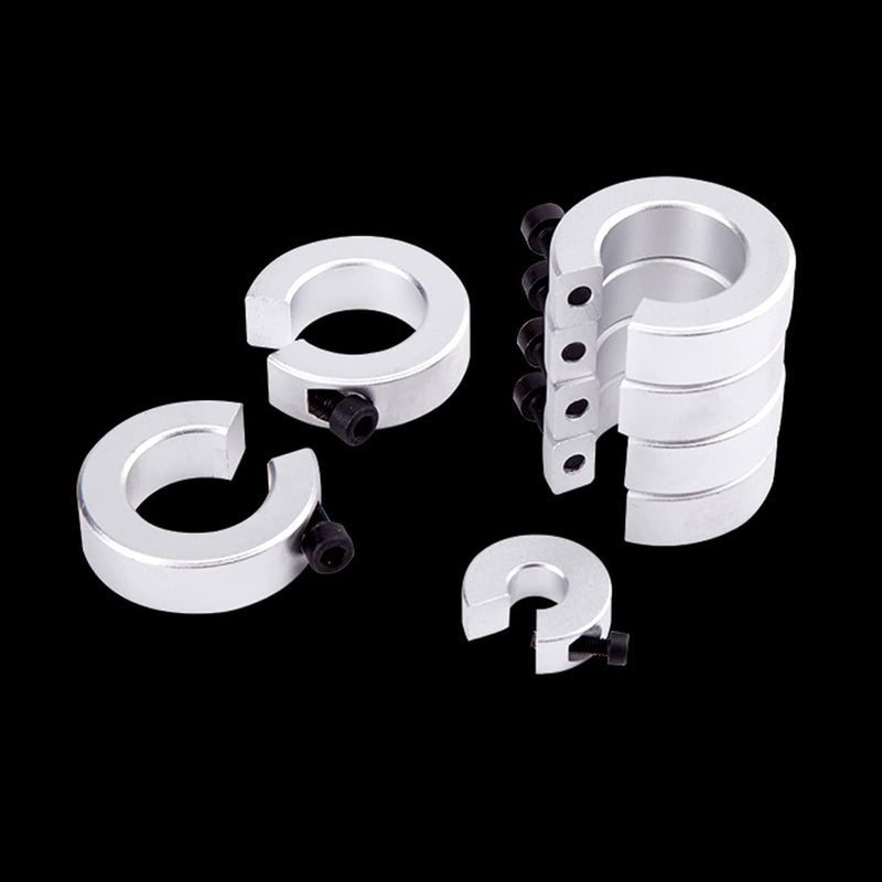 SBR20 Shaft Collar Bore 20mm OD 40mm Thickness 12mm Clamp on Stop Collar with M5 Set Screw Aluminum Alloy for Linear Rail and Motion Guide Shaft (4 Pack) 20mm Bore Size 4