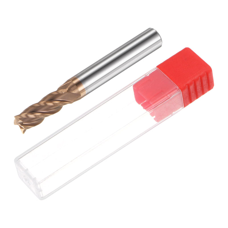 HARFINGTON Micro Grain Carbide Square End Mill 9/32" x 25/32" (7mm x 20mm) Cut 5/16" (8mm) Shank 2-3/8" (60mm) Length AlTiN Coated 4 Flutes Square Nose Cutter for Alloy Steel Hardened Steel 7mm x 20mm x 8mm x 60mm