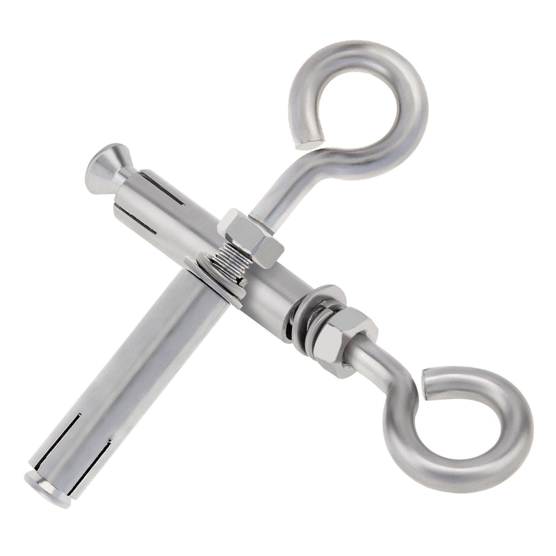 5/16" Concrete Eye Bolt, 10 Pack M8*105mm Eyebolt Bolt Stainless Steel Wall Concrete Brick Anchor, Heavy Duty Eyebolts Expansion Lifting Ring Bolt Fastener 10PCS - M8 5/16inch