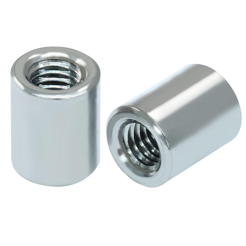 12 Pcs M5 Coupling Nut, Stainless Steel Round Sleeve Stud Nut Threaded Hardware, Connecting Rod Nuts for Bracket, Camera Pan, Lamp Bracket， 10mm Height M5*10-12PCS