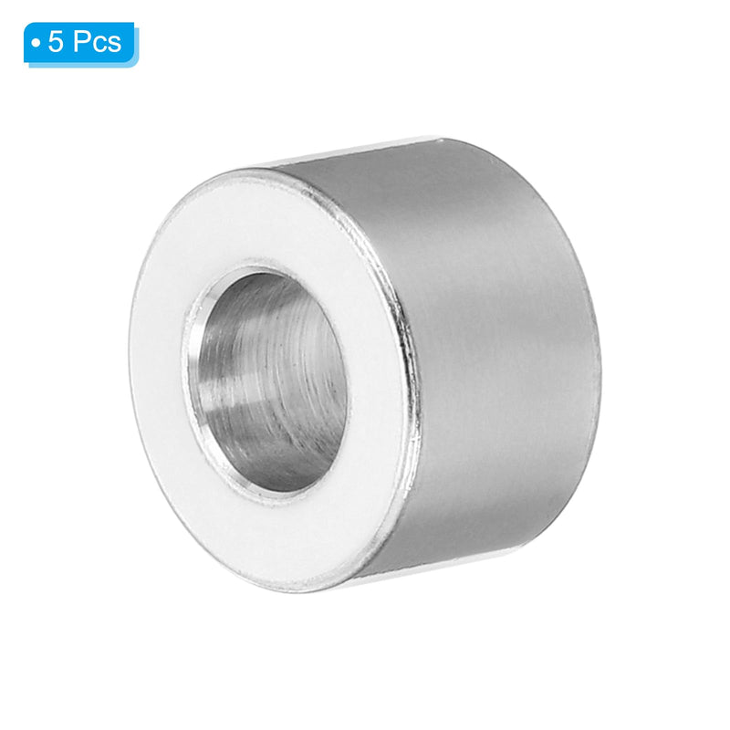 PATIKIL M8 Aluminum Spacers,5Pcs Metal Spacer Aluminum Round 8.2mm ID x 16mm OD x 10mm L Thickness Aluminum Spacer Screw Standoff for 5/16" or M8 Screw Bolts 8.2x16x10mm
