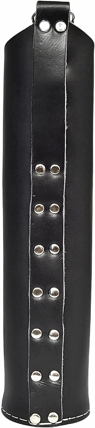 Premium Cowhide Welding Rod Holder – 3" Diameter, 11" Length, – Durable & Stylish Leather Tool Holder for Welders,Flame-Resistant Electrode Bag,Leather Electrode Holder Black