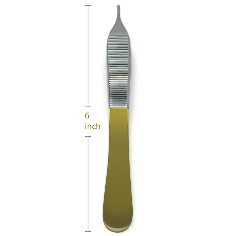 SURGICAL ONLINE Adson Tissue Forceps 6 Inch 1 X 2 Tungsten Carbide Rat Tooth Configuration Surgical Dental