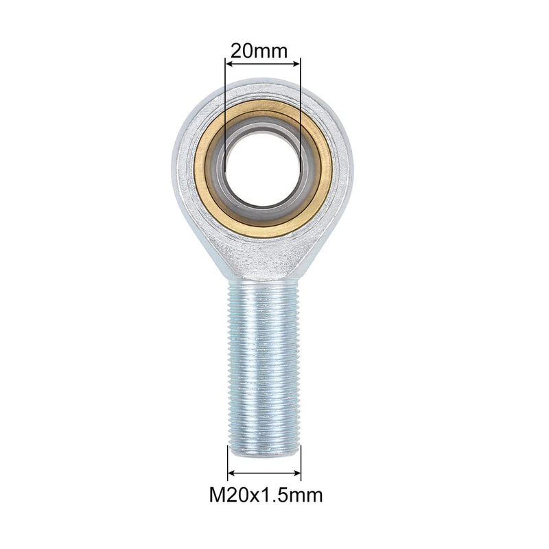 uxcell 20mm Rod End Bearing M20x1.5mm Rod Ends Ball Joint Male Right Hand Thread